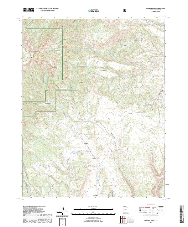 US Topo 7.5-minute map for Rainbow Point UT