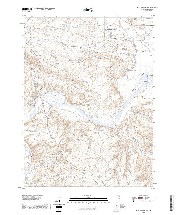 US Topo 7.5-minute map for Rasmussen Hollow UT