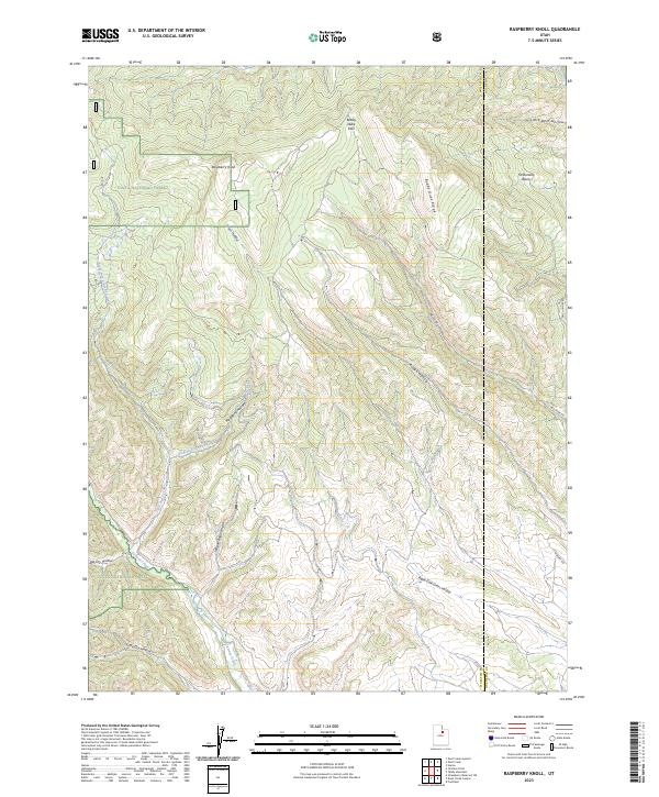 US Topo 7.5-minute map for Raspberry Knoll UT