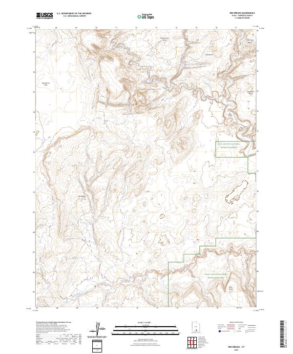 US Topo 7.5-minute map for Red Breaks UT