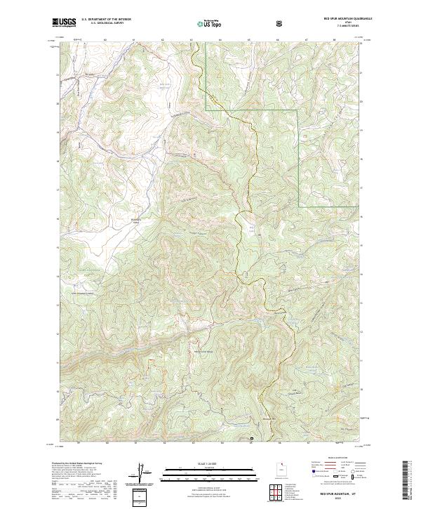 US Topo 7.5-minute map for Red Spur Mountain UT