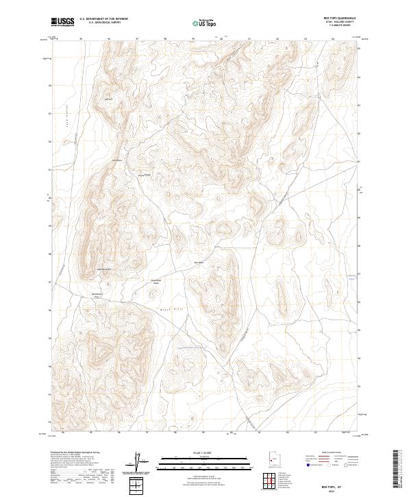 US Topo 7.5-minute map for Red Tops UT