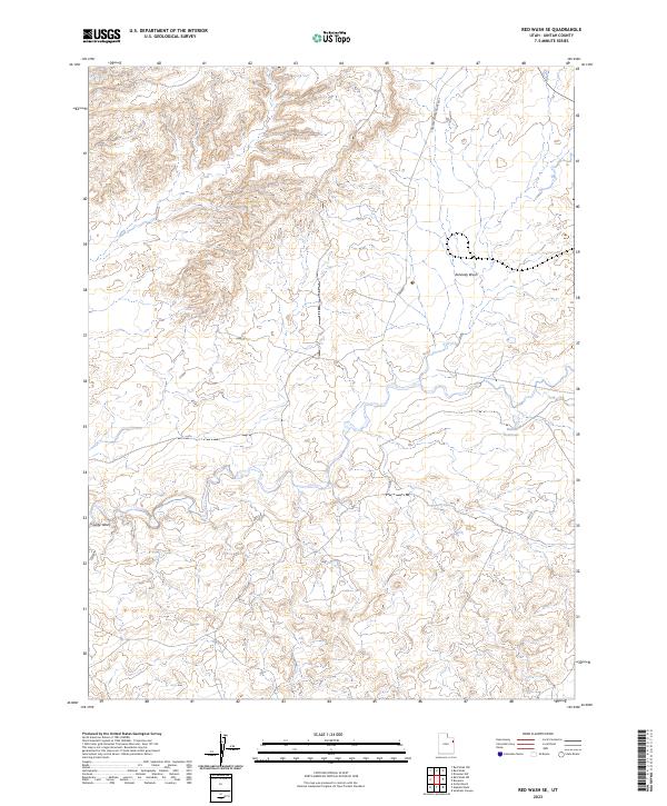 US Topo 7.5-minute map for Red Wash SE UT