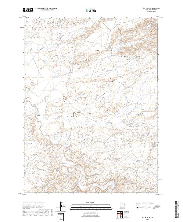 US Topo 7.5-minute map for Red Wash SW UT