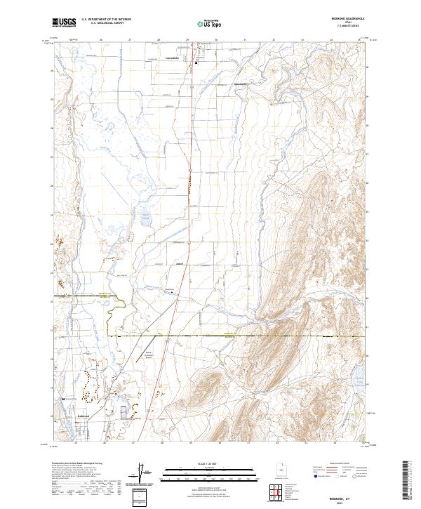 US Topo 7.5-minute map for Redmond UT