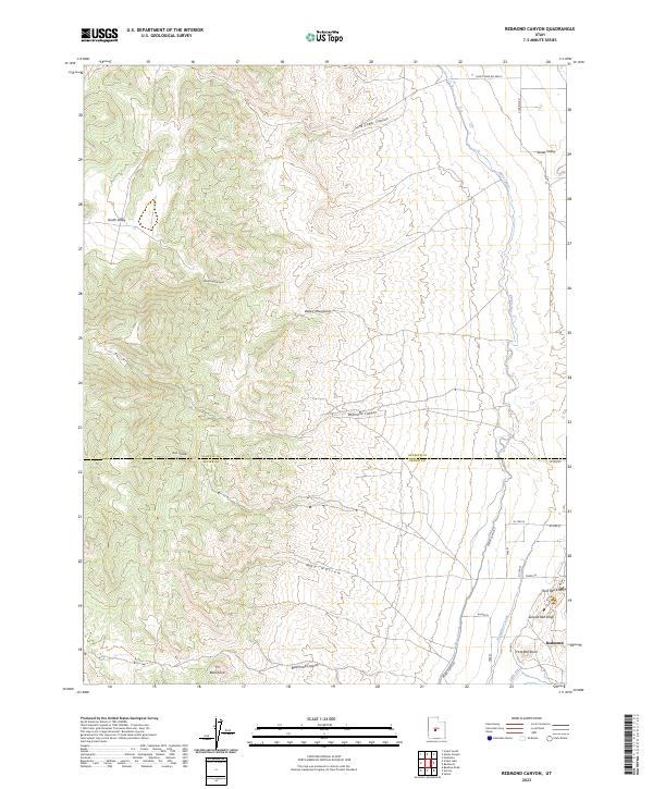 US Topo 7.5-minute map for Redmond Canyon UT