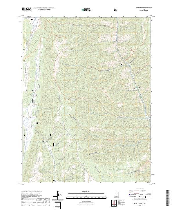 US Topo 7.5-minute map for Rilda Canyon UT