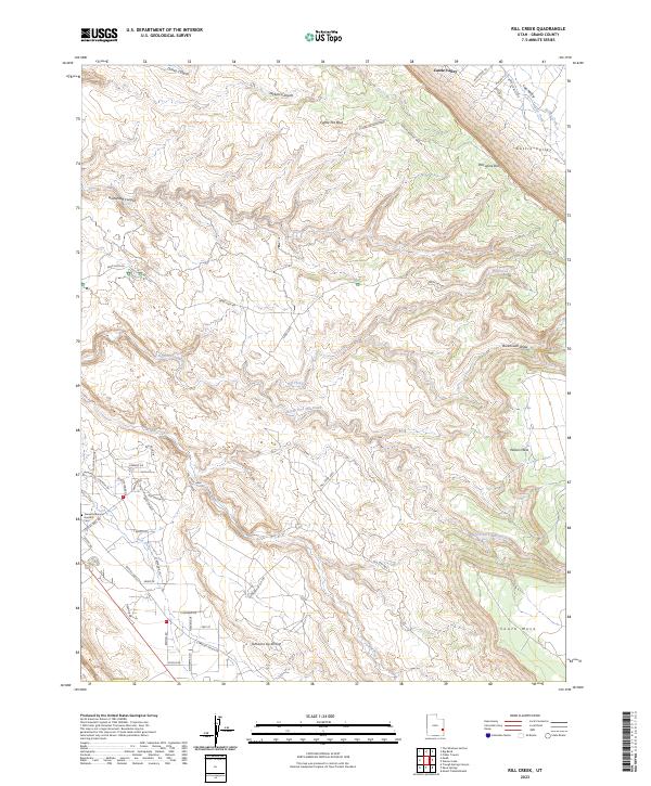 US Topo 7.5-minute map for Rill Creek UT