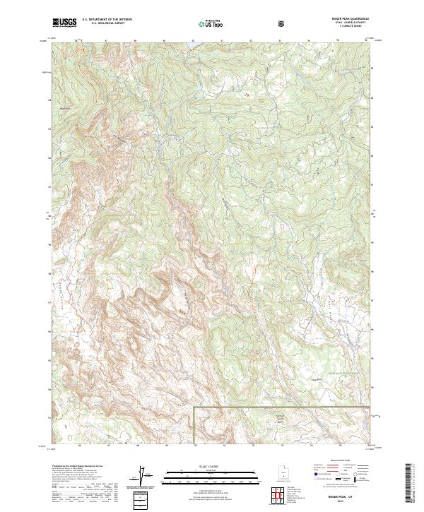 US Topo 7.5-minute map for Roger Peak UT