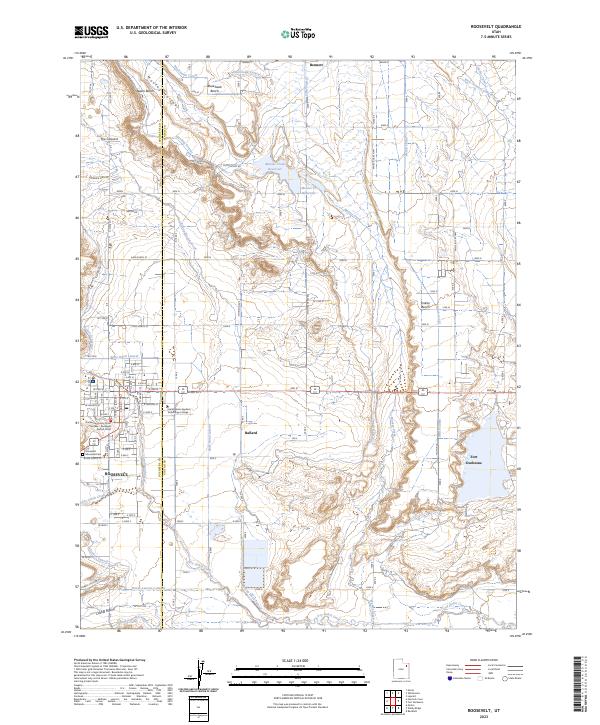 US Topo 7.5-minute map for Roosevelt UT