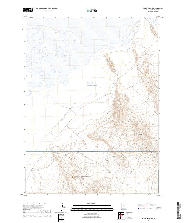 US Topo 7.5-minute map for Round Mountain UT