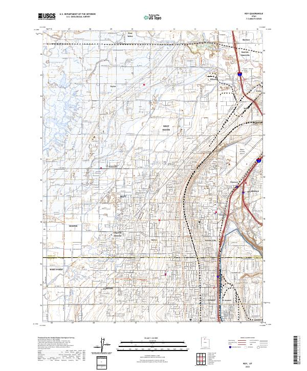 US Topo 7.5-minute map for Roy UT