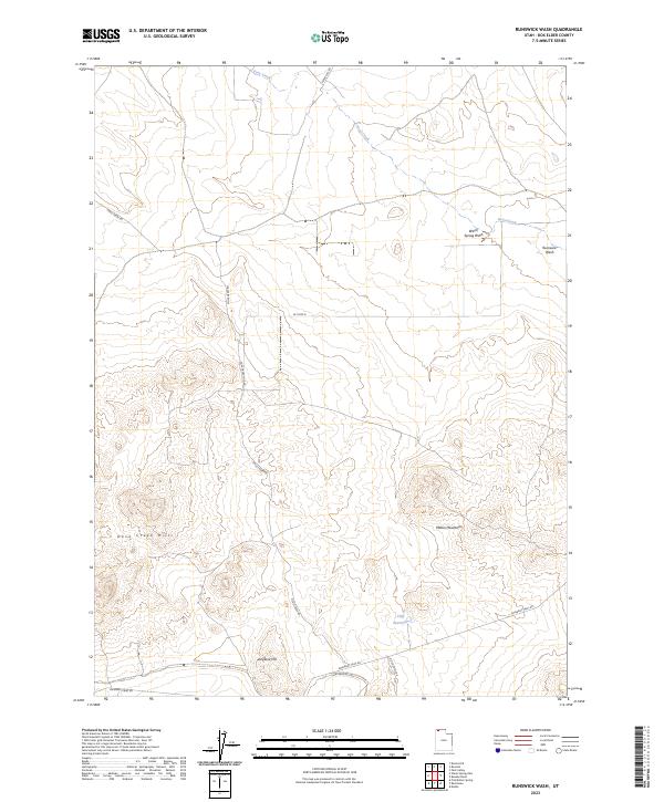 US Topo 7.5-minute map for Runswick Wash UT