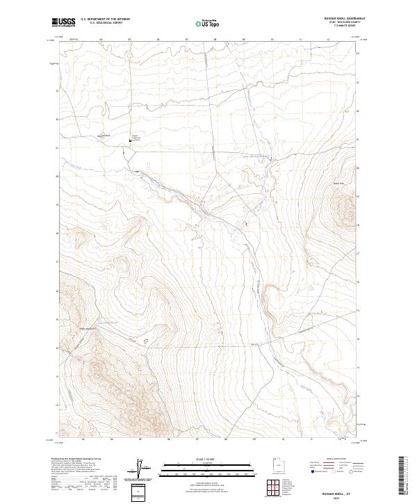 US Topo 7.5-minute map for Russian Knoll UT