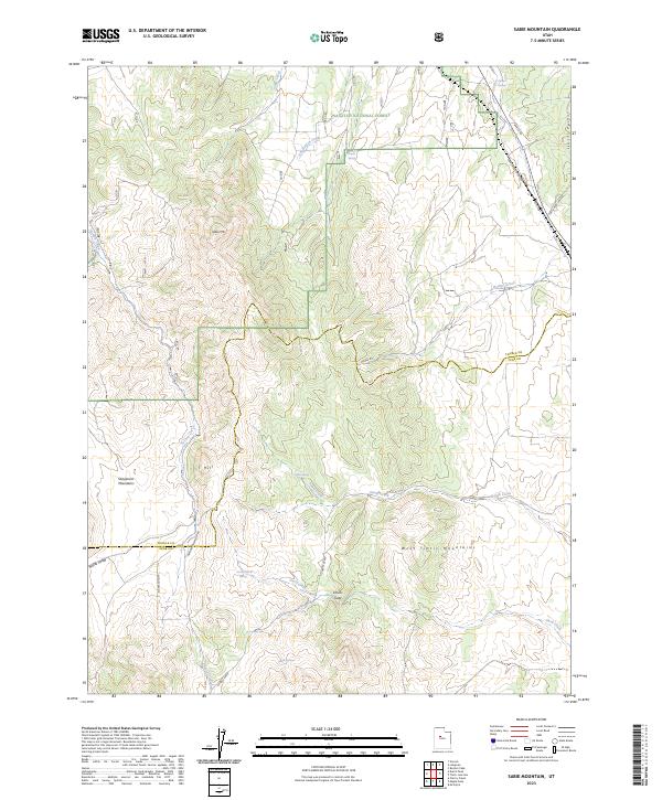 US Topo 7.5-minute map for Sabie Mountain UT