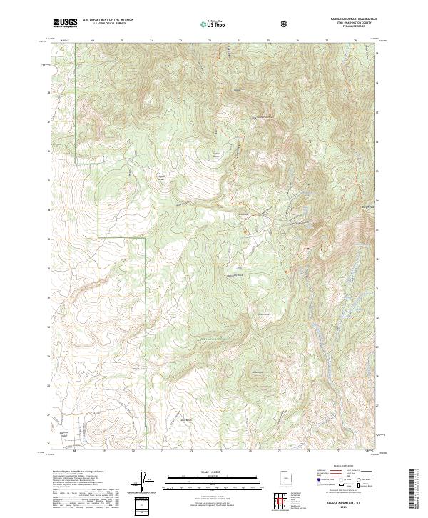 US Topo 7.5-minute map for Saddle Mountain UT