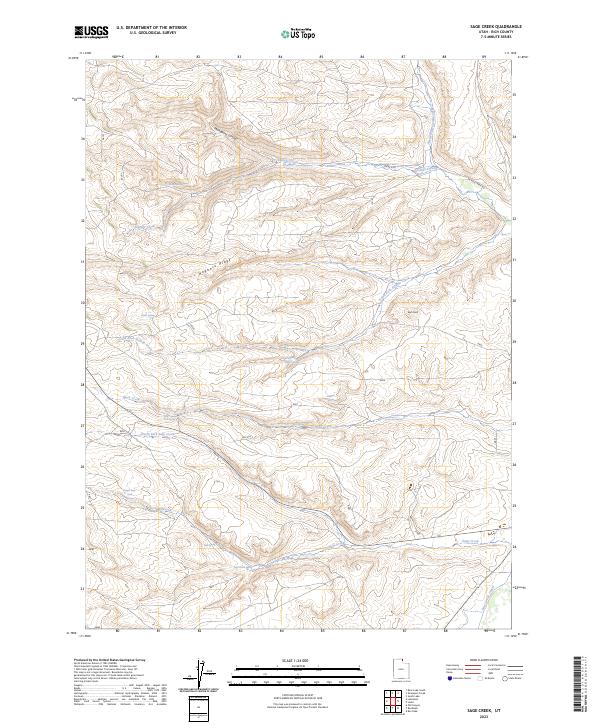 US Topo 7.5-minute map for Sage Creek UT