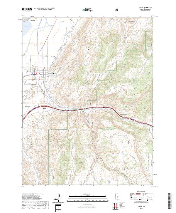 US Topo 7.5-minute map for Salina UT