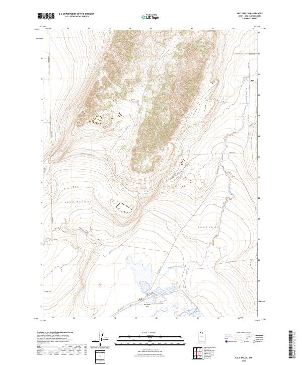 US Topo 7.5-minute map for Salt Wells UT