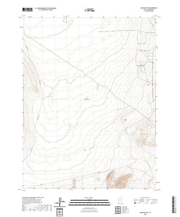 US Topo 7.5-minute map for Sand Pass NE UT