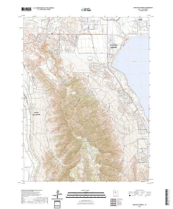 US Topo 7.5-minute map for Saratoga Springs UT