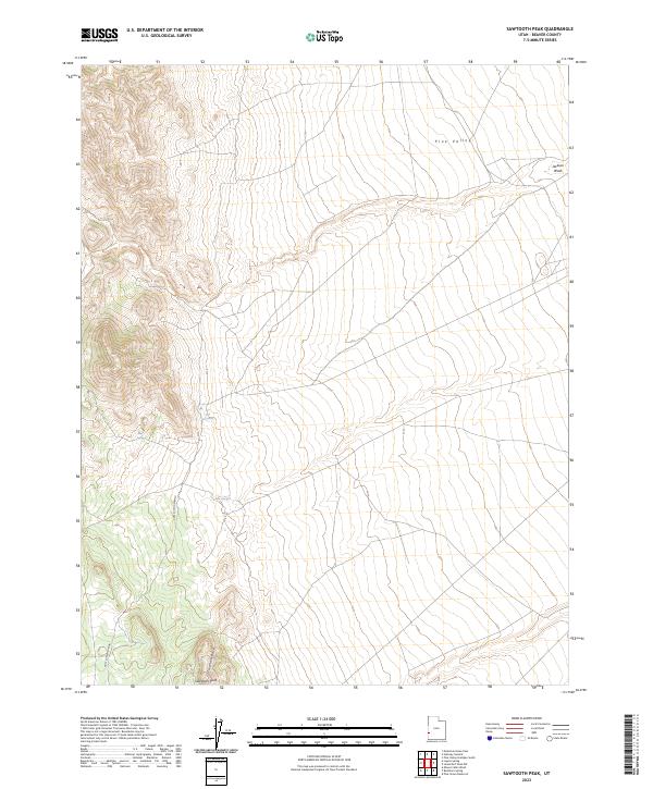 US Topo 7.5-minute map for Sawtooth Peak UT