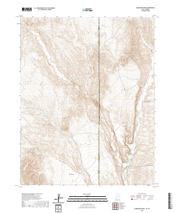 US Topo 7.5-minute map for Scarecrow Peak UTNV