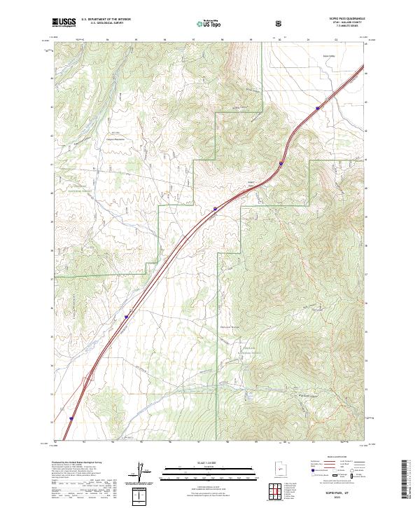 US Topo 7.5-minute map for Scipio Pass UT