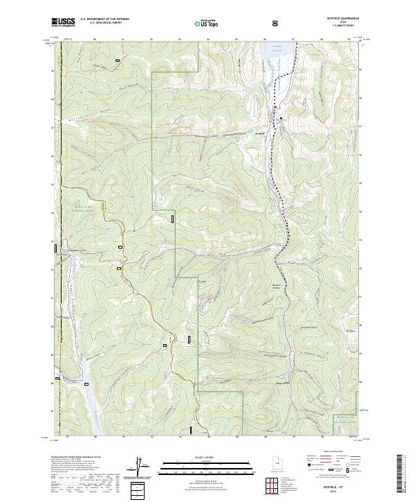 US Topo 7.5-minute map for Scofield UT