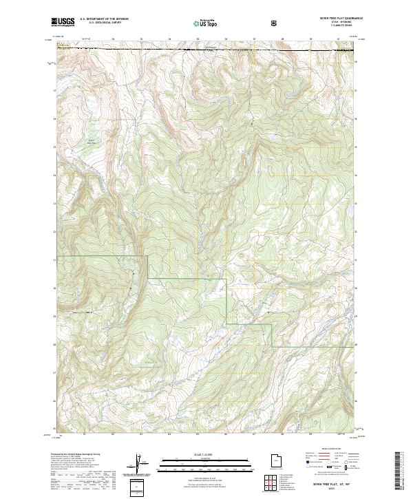 US Topo 7.5-minute map for Seven Tree Flat UTWY