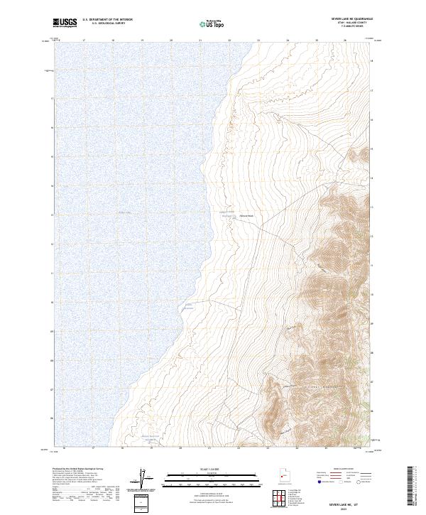 US Topo 7.5-minute map for Sevier Lake NE UT