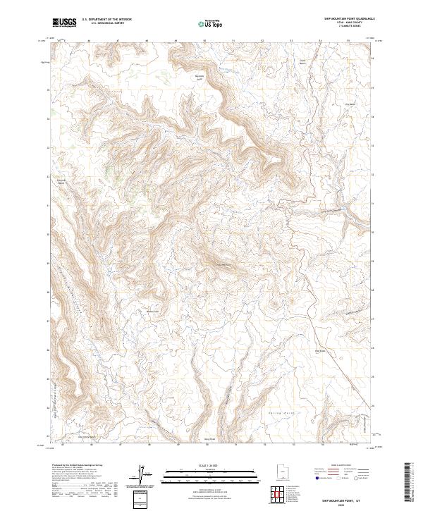 US Topo 7.5-minute map for Ship Mountain Point UT