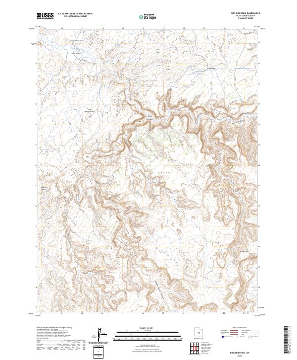 US Topo 7.5-minute map for Sids Mountain UT