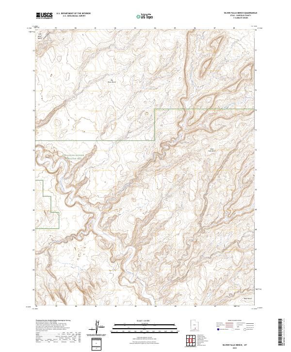 US Topo 7.5-minute map for Silver Falls Bench UT