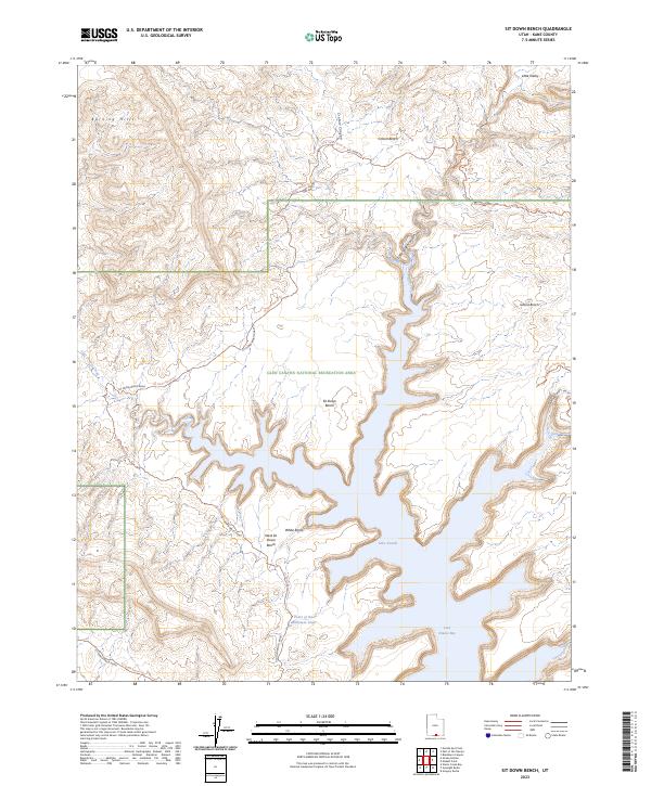 US Topo 7.5-minute map for Sit Down Bench UT