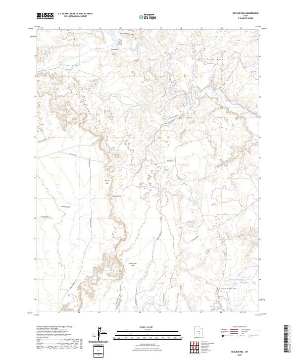 US Topo 7.5-minute map for Skyline Rim UT