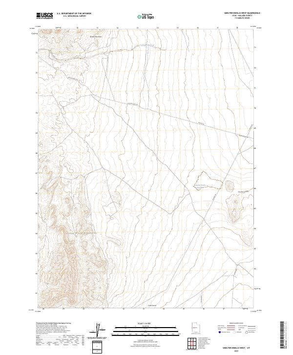 US Topo 7.5-minute map for Smelter Knolls West UT