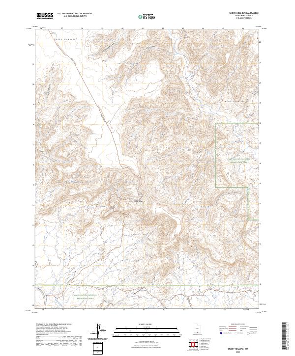 US Topo 7.5-minute map for Smoky Hollow UT