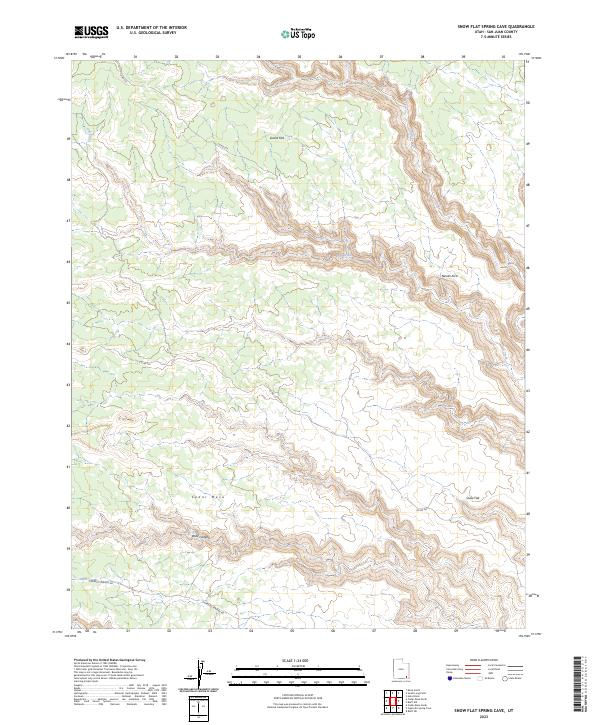 US Topo 7.5-minute map for Snow Flat Spring Cave UT