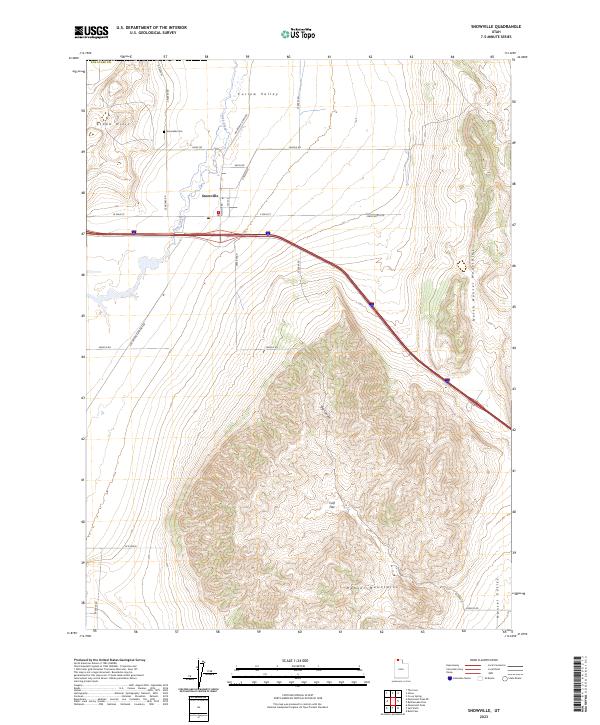 US Topo 7.5-minute map for Snowville UT