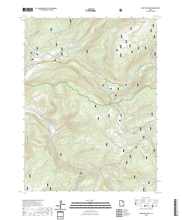 US Topo 7.5-minute map for Soapstone Basin UT