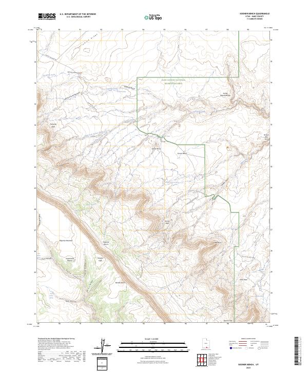 US Topo 7.5-minute map for Sooner Bench UT