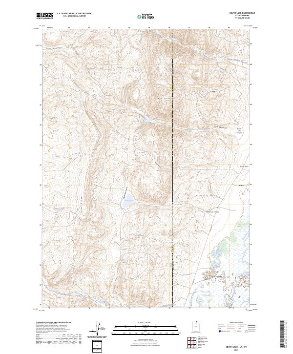 US Topo 7.5-minute map for South Lake UTWY