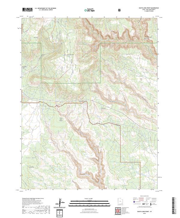 US Topo 7.5-minute map for South Long Point UT