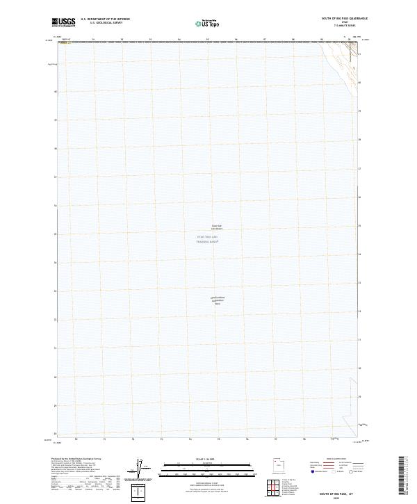 US Topo 7.5-minute map for South of Big Pass UT