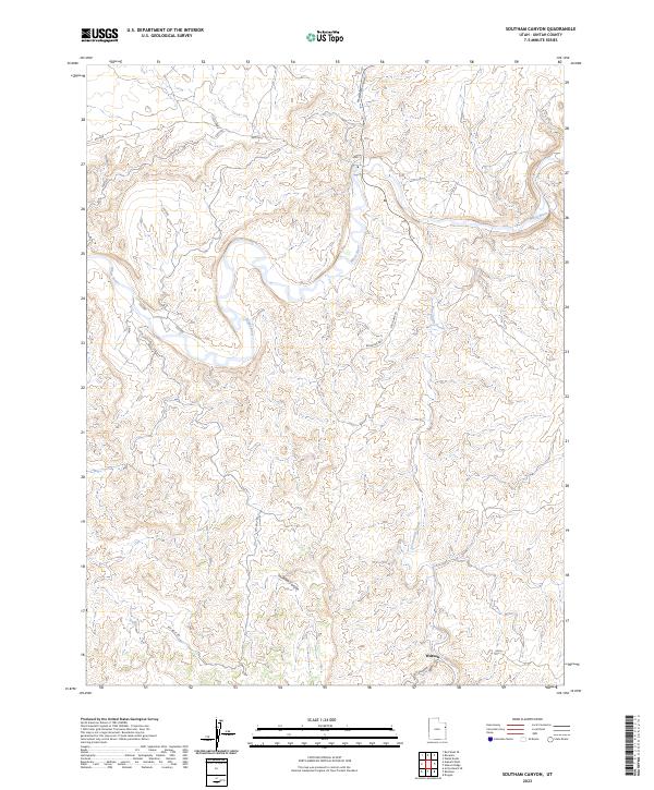 US Topo 7.5-minute map for Southam Canyon UT