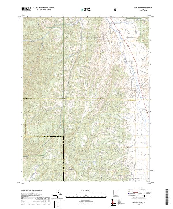 US Topo 7.5-minute map for Spencer Canyon UT