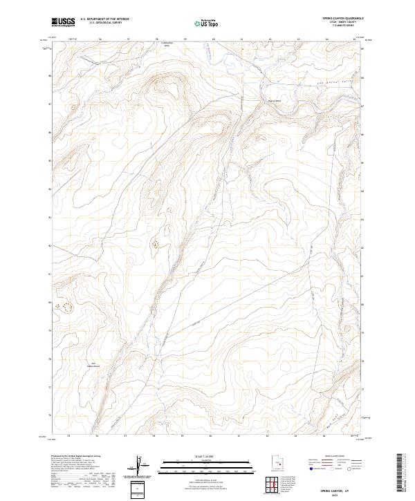 US Topo 7.5-minute map for Spring Canyon UT