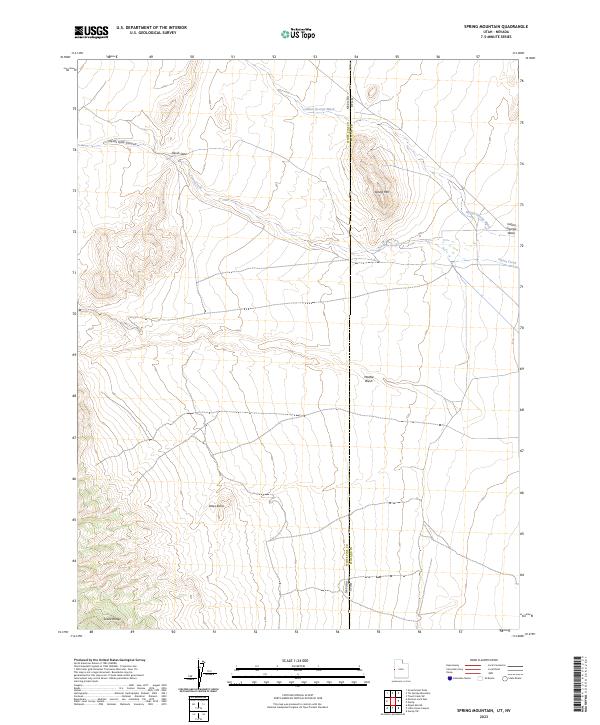 US Topo 7.5-minute map for Spring Mountain UTNV