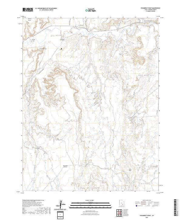 US Topo 7.5-minute map for Steamboat Point UT